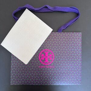 NEW Tory Burch Gift Shopping Bag Tote & Logo Paper Tissues Large 16" x 12" x 6"